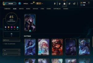 Prata 2 com 50 Champs e 45 Skins ( 1900 RP ) - League of Legends LOL