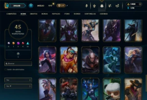 Prata 2 com 50 Champs e 45 Skins ( 1900 RP ) - League of Legends LOL