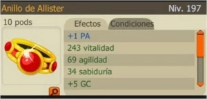 Anel allister 1 AP Spiritia - Dofus