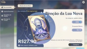 Conta genshin AR 37 - Mona + Venti / 19 dias de benção - Genshin Impact