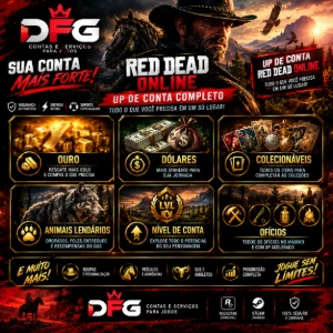 [PC]UP DE CONTA RED DEAD ONLINE - OURO, CASH, NÍVEL E OFÍCIO