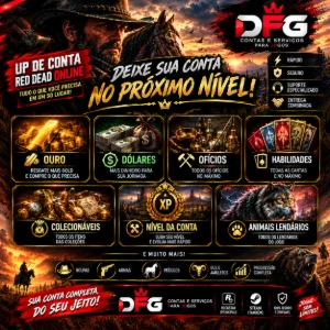 [PC]UP DE CONTA RED DEAD ONLINE - OURO, CASH, NÍVEL E OFÍCIO
