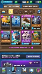 CONTA CLASH ROYALE LVL 12 COM TODAS AS CARTAS