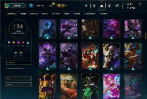 Prata 3 com 150 Champs e 134 Skins - League of Legends LOL