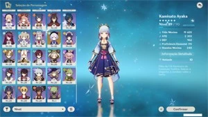 CONTA AR 55 AYAKA + CORTADORA DA NEBLINA + KAZUHA E OUTROS - Genshin Impact