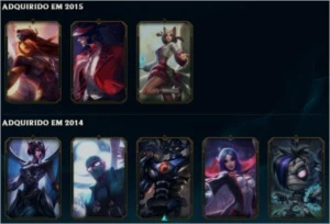 CONTA COM 98 SKINS - CORKI OVINI UMA DAS MAIS RARAS - League of Legends LOL
