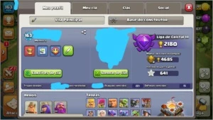 Vendo conta cv 11 quase full  nvl 163 com 6 construtores - Clash of Clans