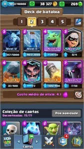 Conta lvl 11 72/77 cartas 3k trofeus - Clash Royale