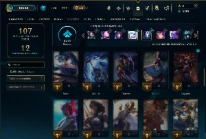 Diamante 4 com 50 Champs e 18 Skins - League of Legends LOL