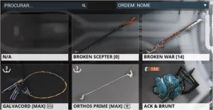 Conta Warframe com Rhino Prime,Trinity Prime entre outros.