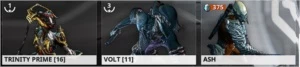 Conta Warframe com Rhino Prime,Trinity Prime entre outros.