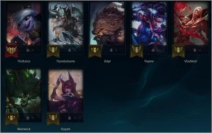 Conta League of Legends-LVL 70-imagens com skins e champs LOL