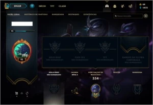 Conta unranked com Ramus rei, Kayle juiza, Riven campeonato. - League of Legends LOL