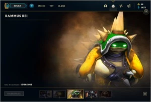 Conta unranked com Ramus rei, Kayle juiza, Riven campeonato. - League of Legends LOL