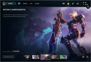 Conta unranked com Ramus rei, Kayle juiza, Riven campeonato. - League of Legends LOL