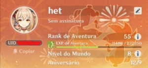 AR 55 com Zhongli + Xiao + Albedo + Yoimiya e mais! - Genshin Impact