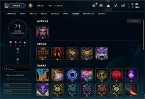 Conta bronze 4 com 43 Champs e 15 Skins - League of Legends LOL