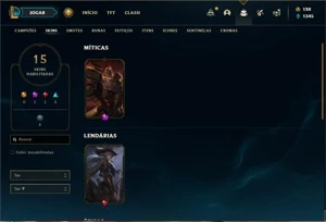 Conta bronze 4 com 43 Champs e 15 Skins - League of Legends LOL