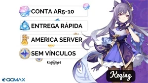 Queima no Estoque - CONTA COM KEQING 5⭐ AR5-10 - Genshin Impact