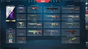 Conta de Valorant imortal desde o beta com várias skins 