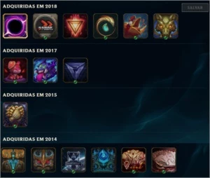 Conta League of Legends Gold com skins LOL
