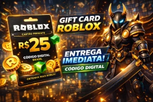 Gift Card Roblox R$25 (Código Digital BR) | Entrega IMEDIATA