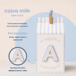 Caixa Milk Personalizada em Kits de 10, 20 ou 30 - Artesanato e Personalizados
