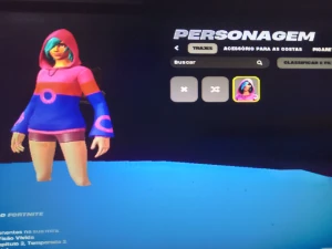 Conta rara com skin íris e 3 paraquedas raros - Fortnite