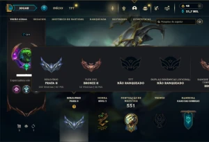 Prata 2 com TODOS os champs e 174 Skins + 3 Miticas - League of Legends LOL