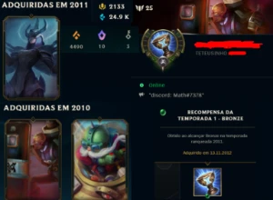 Conta S1 C/ Singed Pelotão Riot, Ufo Corki E Kayle Juíza - League of Legends LOL