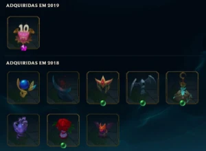 Conta com 48 campeões e 27 skins - League of Legends LOL