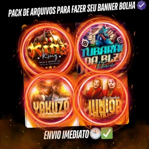 Pack de arquivos para fazer seu banner bolha + vídeo aula 🫧 - Serviços Digitais