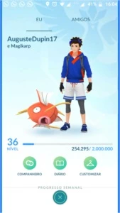 Conta de Pokémon GO