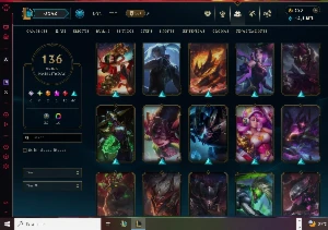 Conta Lol All Champs Com 136 Skins C/Os Dados De Criação - League of Legends