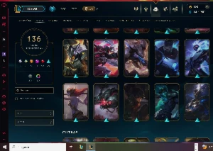 Conta Lol All Champs Com 136 Skins C/Os Dados De Criação - League of Legends