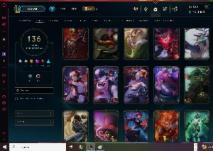 Conta Lol All Champs Com 136 Skins C/Os Dados De Criação - League of Legends