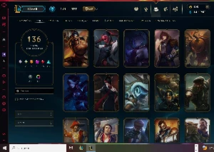 Conta Lol All Champs Com 136 Skins C/Os Dados De Criação