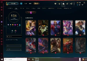 Conta Lol All Champs Com 136 Skins C/Os Dados De Criação - League of Legends