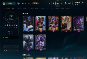 Conta League Of Legends Com Rp - 105 Campeões - 96 Skins  LOL