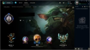 CONTA LEAGUE OF LEGENDS PLATINA 5! LOL