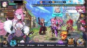 Conta Grand Chase Mobile Global 501K - Todos os SR's