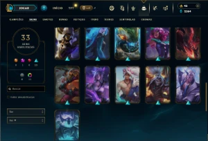 Diamante 4 com 55 Champs e 33 Skins - League of Legends LOL