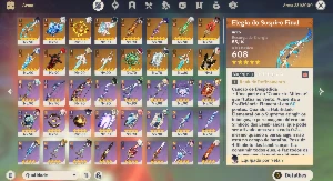 Genshin Impact - Único dono - 17 armas BIS - Att 25/04