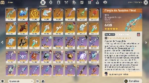 Genshin Impact - Único dono - 19 armas BIS - Att 15/05