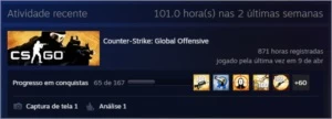 Conta csgo PRIME lvl 15 gc 1 quase 16, akcruzada 870 horas - Counter Strike