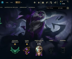 Conta esmeralda 3 com Riven pacto quebrado upada a mão - League of Legends LOL