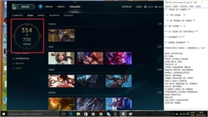 V CONTA D5 TODOS CHAMPS 354 SKINS BORDA D 18 PGS RUNA 60 ICN - League of Legends LOL