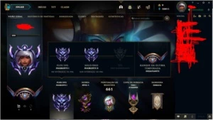 Conta  1042 skins e todos emotes, challenger flex s9 - League of Legends LOL