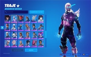 ACC FORTNITE 135 SKINS - GALAXY, MINTY, SALVE O MUNDO