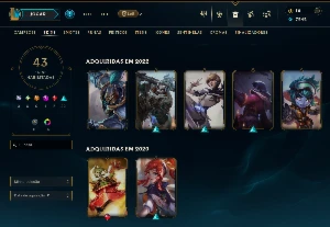 Conta lol platina 4, 110 campeões, 45 skins - League of Legends